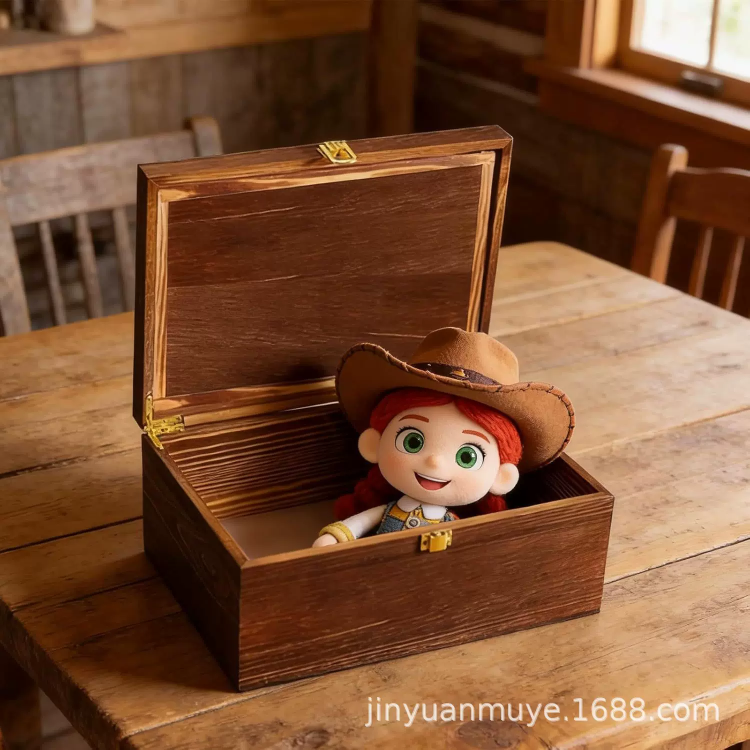 木制纪念品盒生命之树存储记忆盒带铰链盖可存放照片珠宝礼品木盒