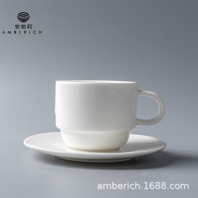 小号咖啡杯碟 简约125ml意式咖啡杯厂家批发纯色陶瓷杯logo定制