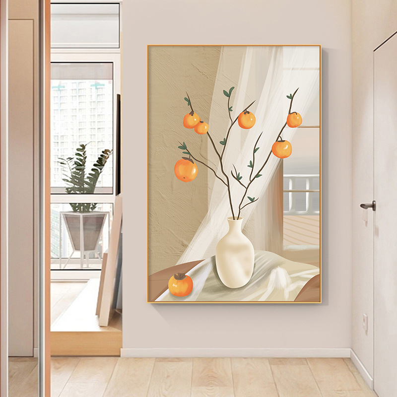 Girasoles de viento crema sala de estar pintura decorativa floral textura sofá fondo pared pintura de piso puerta de entrada mural