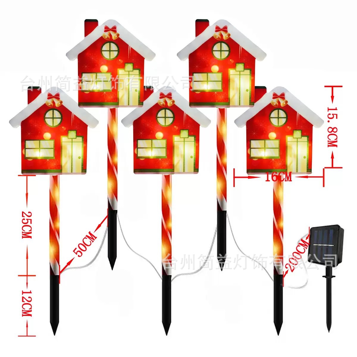 Una casa de cinco u ocho campanas - tubo rojo - energía solar