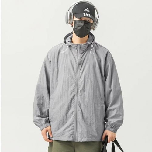 Outdoor Ice Silk Lightweight Hooded Sun Protection Jacket Men's Jacket Summer UV Protection Breathable Sunscreen Coat Women