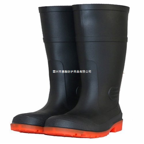 防汛应急消防雨靴具有内里网布防砸防滑PVC底