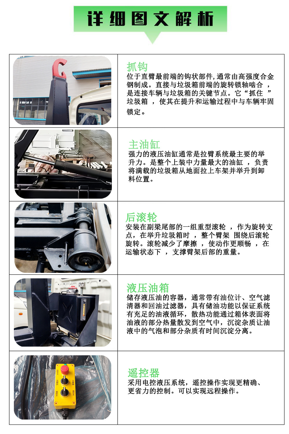 JAC Kaida New Energy Garbage Truck with detachable cargo bed, pure electric vehicle manufacturer