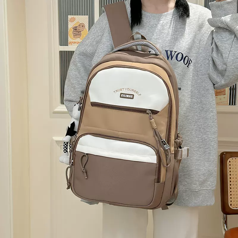 双肩包大容量小学生书包轻便休闲女生高颜值韩版初中生男高中背包