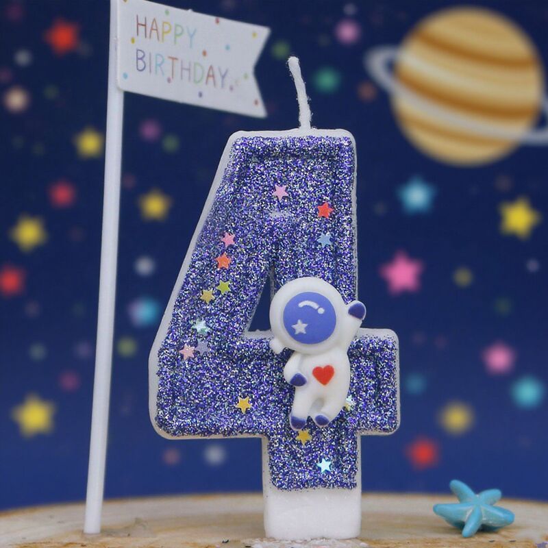 跨境热卖货源亚马逊希音数字生日蜡烛蛋糕派对装饰生日蜡太空人|undefined