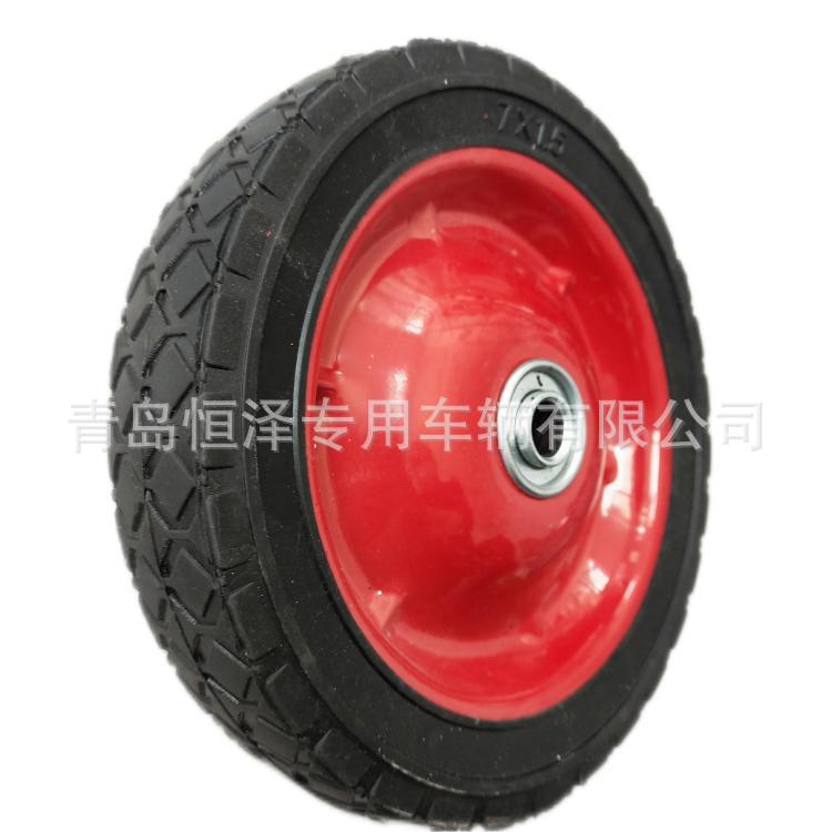 7*1.5橡胶空心轮 7寸灭火器车轮 空心轮胎 清洁车轮胎 氧气罐车轮