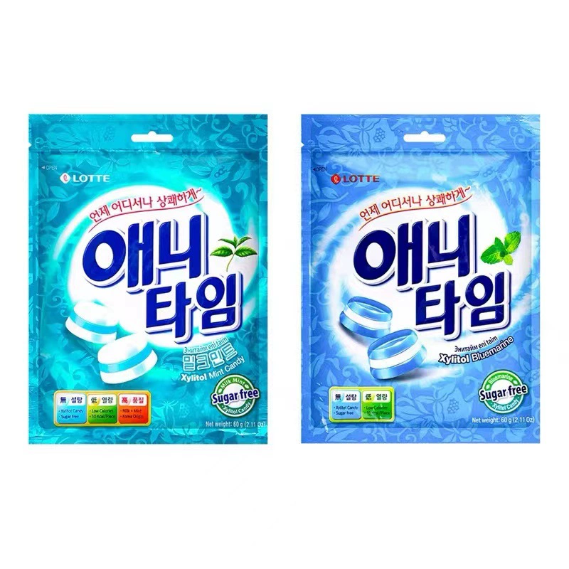 Южная Корея импорт LOTTE Lotte мятные конфеты, ксилитоль hard candies, освежающее три в одном конфетные снеки