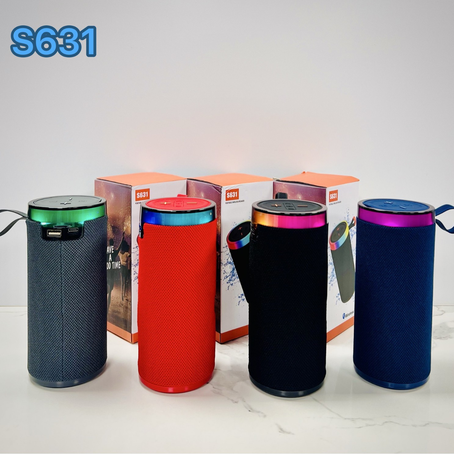 New Cross-Border S631 Bluetooth Speaker for Home Use with Ambient Light, Cycling Mini Speaker, Subwoofer, Outdoor High Volume