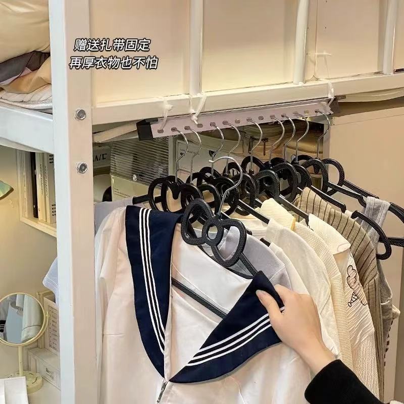 宿舍床上放衣服神器置物架寝室下铺收纳架床头床尾整理挂式衣柜|undefined