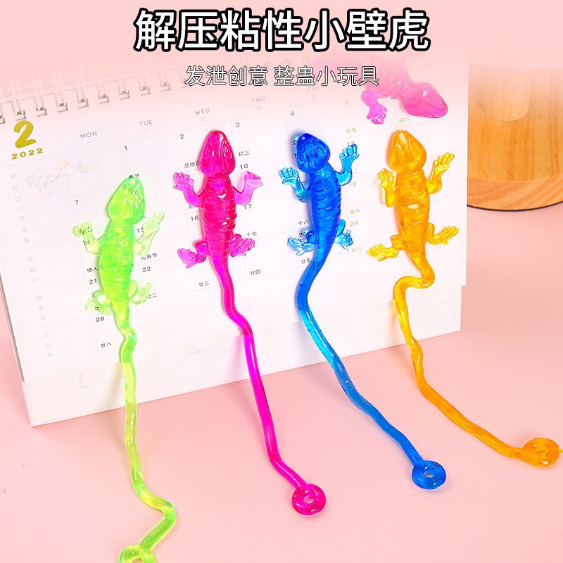 Stress Relief Lizard Gecko Wall Climbing Spider-Man Sticky 80S Nostalgic Classic Toy Children's Gift Street Stall Gift