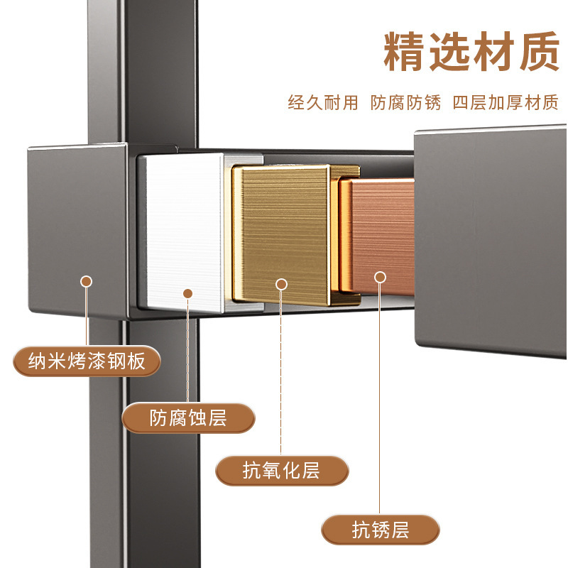 厨房置物架不锈钢家用台面多功能刀架筷子调味品酱油收纳调料架子|undefined