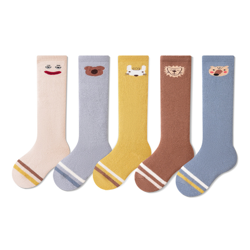 Nueva Otoño Invierno de Los Niños calcetines de Terry bebé engrosada calcetines calientes calcetines de los niños de dibujos animados calcetines del bebé