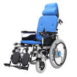 厂家660Q电动轮椅轻便折叠可推可躺高靠背老年人电动轮椅车