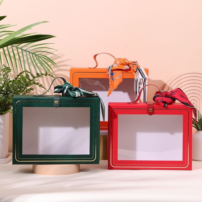 礼物盒高级生日礼品盒透明开窗礼盒空盒子仪式感伴手礼盒小众精致