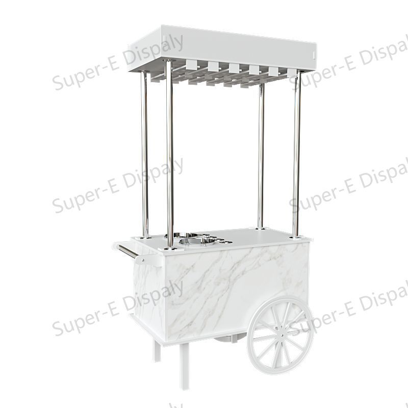 Venta caliente de lujo exhibición de la boda Bar banquete de boda Champagne carrito multifunción de gran capacidad con ruedas flotador