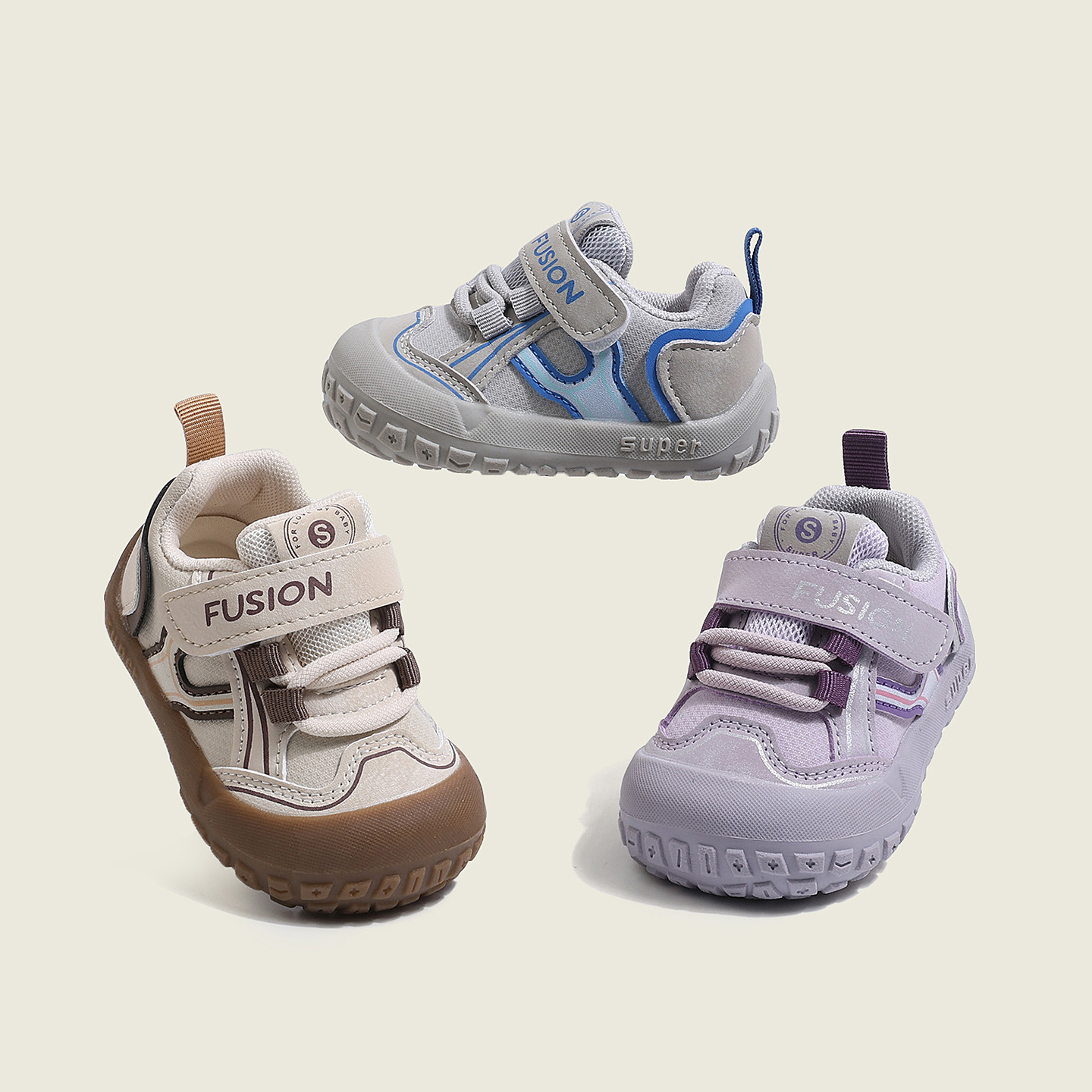 Boys' and girls' functional shoes for spring and autumn, baby walking shoes with soft soles, non-slip toddler sneakers for 1-3 year old infants