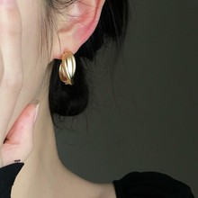 「港风少女」港风圆圈蚊香盘耳夹无耳洞女耳环夏天耳饰复古耳圈女