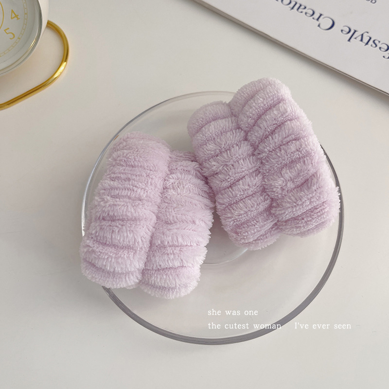 Lavar la cara correa de muñeca artefacto de absorción de agua pelúcia cabello cordón de cabeza de doble uso toalla de mano a prueba de humedad cabello para lavar anillo de cabello especial