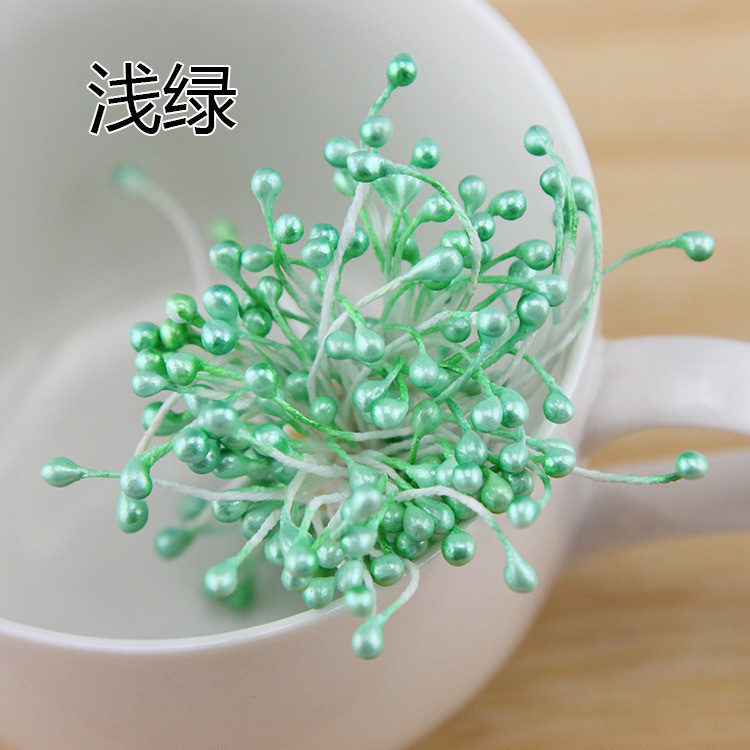55mmの長さのdiyは花の芯の真珠の花の蕊をシミュレーションしてシフォンの花の補助材料の手作りのアクセサリの部品の材料を作ります。