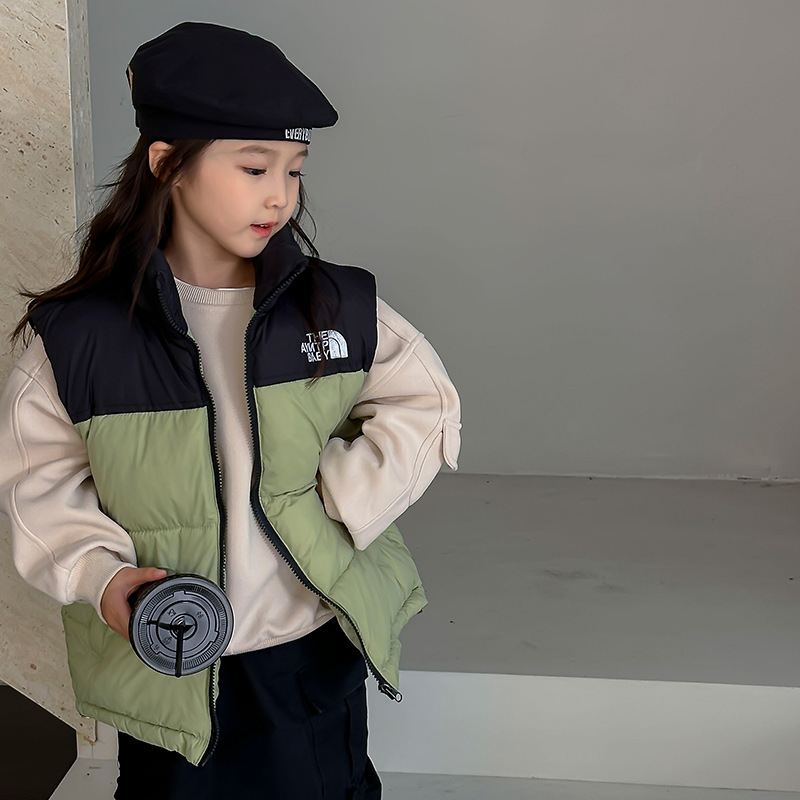 Ropa de niños, chaleco de bebé, otoño y invierno, nuevo tipo de chaleco de invierno para niños y niñas, color grueso, chaleco de invierno cálido, un cabello