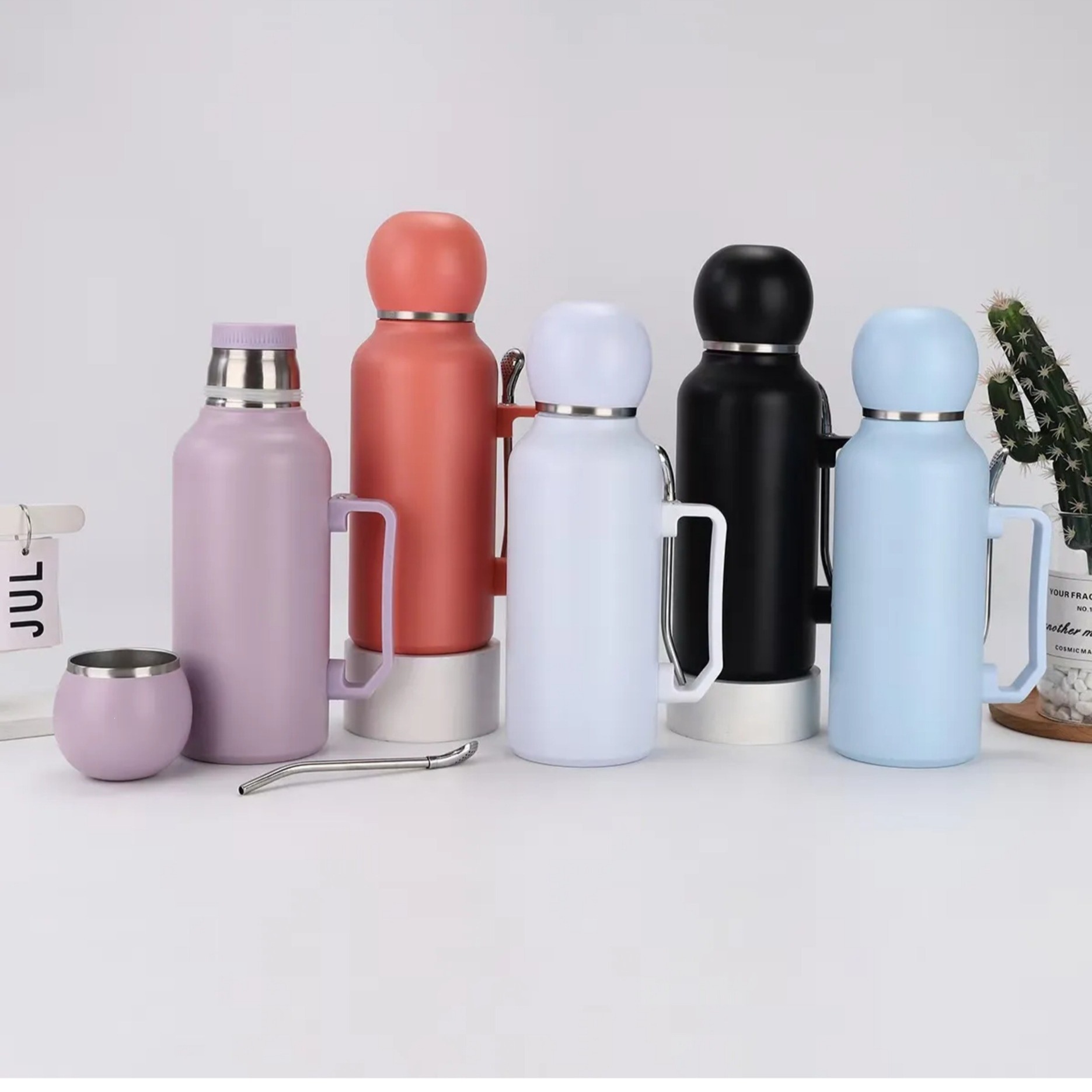 304 taza de fútbol de acero inoxidable al aire libre acompañante hervidor de agua de alta capacidad de doble vacío taza de agua portátil sin