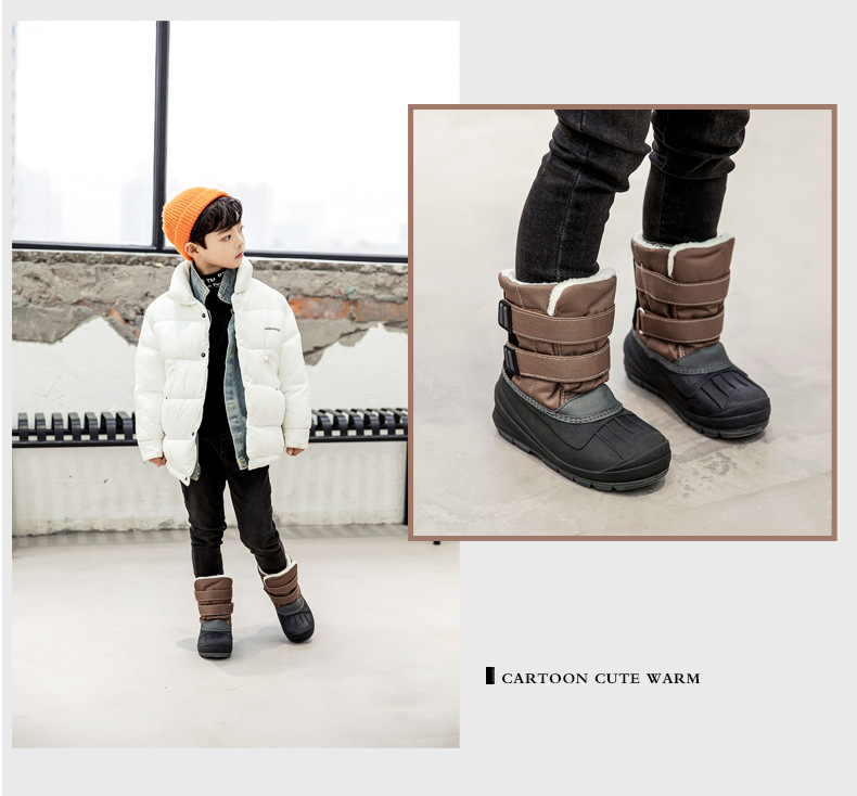 Unisex Sports Solid Color Round Toe Snow Boots display picture 12