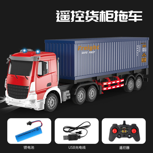 A super large remote control flatbed truck with single-layer and double-layer transport for oversized remote-controlled trucks