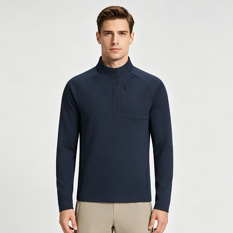 Dijia con la misma media cremallera velocidad de secado chaqueta deportiva camiseta al aire libre hombre moda entrenamiento de bicicleta correr ropa de fitness