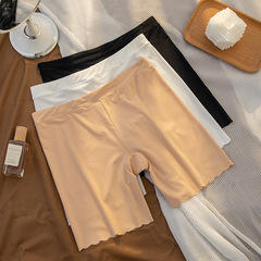 Women's Mid-High Waist Safety Pants Breathable Ice Silk Comfortable High Elastic Plus Size Seamless Summer Anti-Transparency Leggings