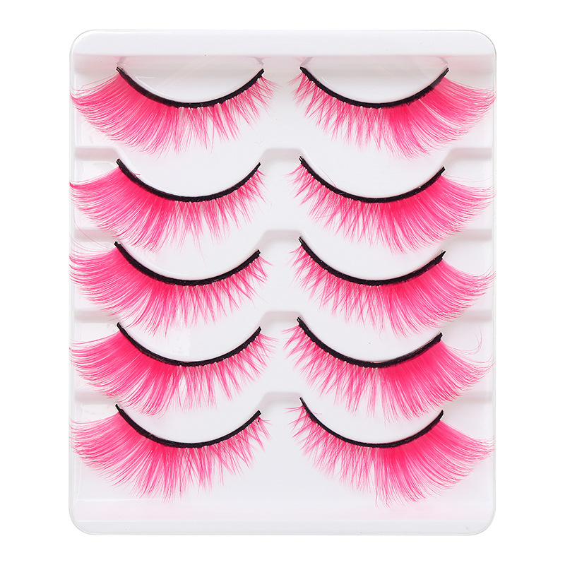 Fábrica de pestañas postizas DINGSEN, suministro estable transfronterizo de pestañas de colores y pestañas estilo ojo de gato