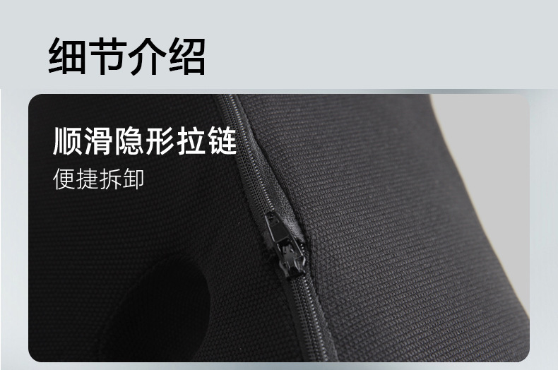 Manufacturer Wholesale Memory Foam Car Lumbar Support Cushion, Memory Foam Car Seat Wedge Pillow, Removable, Washable, and Adjustable