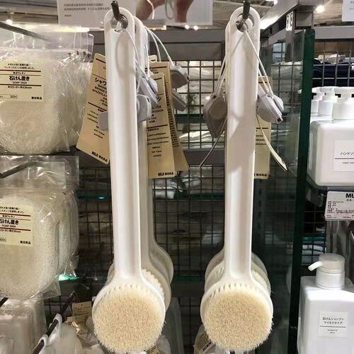 Keiji household Japanese long-handled cleaning brush bathroom foaming bath soft-bristled massage brush bath bath brush