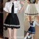 Pleated Skirt Women's Belt Safety Pants Striped A- Line High Waist Slim Look Age-Reducing College Style Skirt Student JK Short Skirt