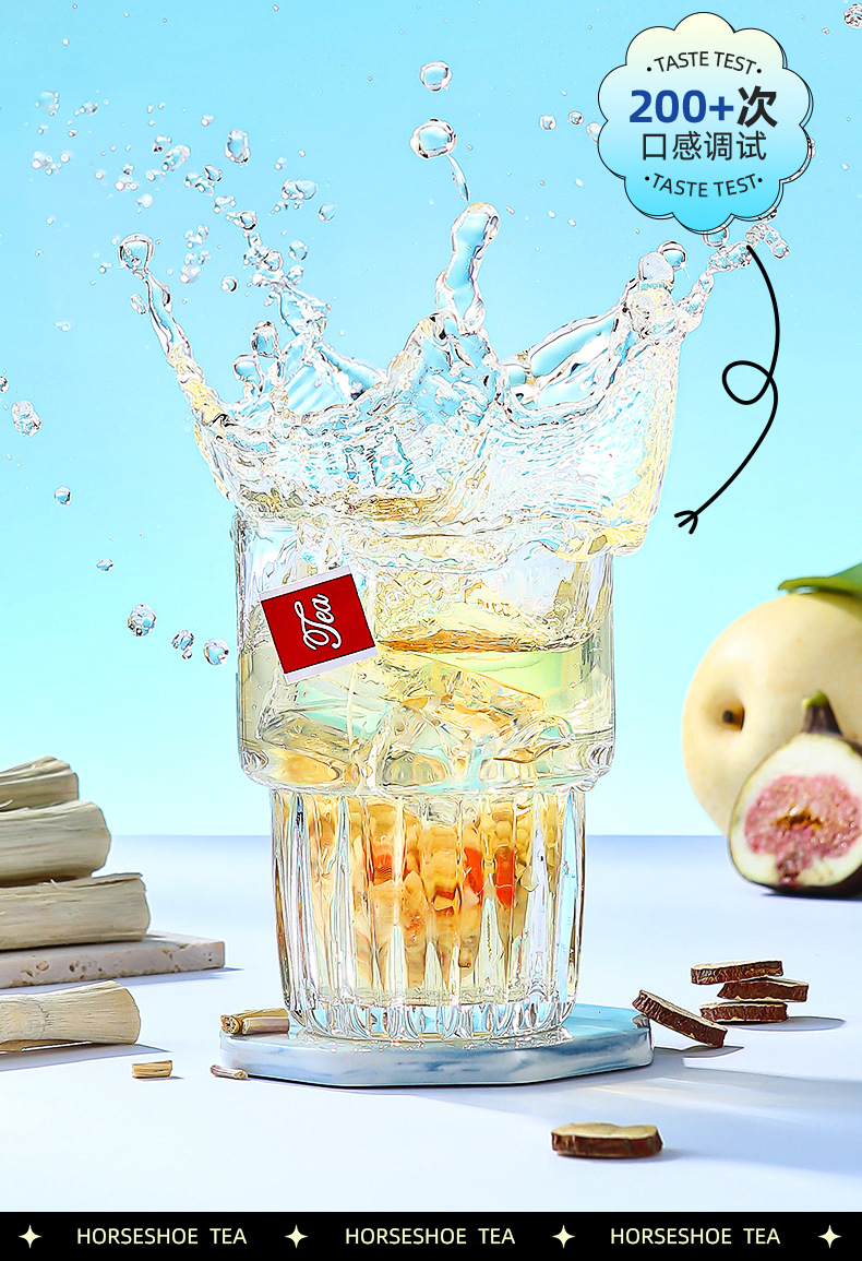 Cooling Herbal Tea Bamboo Cane Cogongrass Root Water Chestnut Fig Honey Date Triangle Bags 120g 12 Bags quality and texture