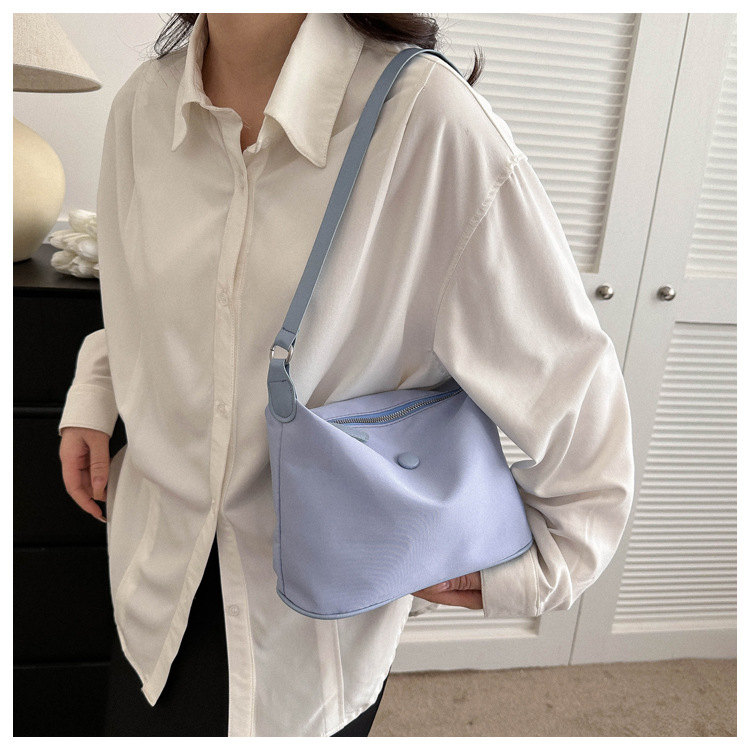 Borsa a tracolla da donna in tessuto oxford borsa versatile trendy_voghion.com