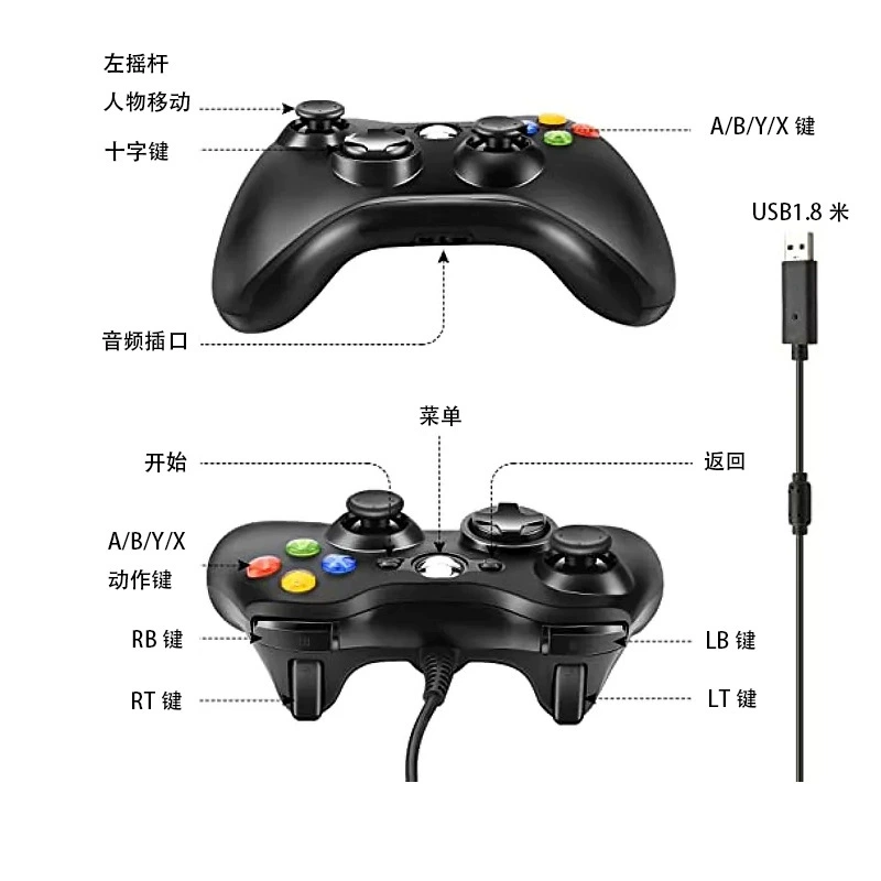 Универсальный геймпад, проводной/беспроводной 2.4G и USB, вибрация, ПК/ноутбук/Android