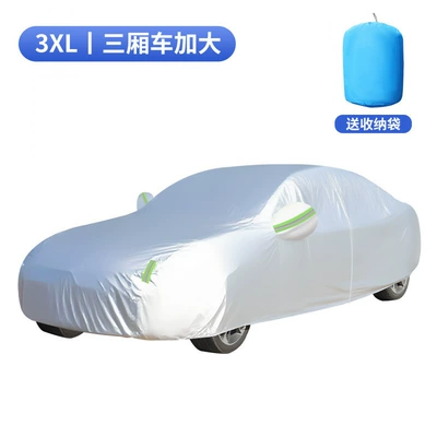 All Seasons, Sunshade, Car Protective Cover — Car clothing - silver-aluminum-film-silver-3xl-sedan-enlarged