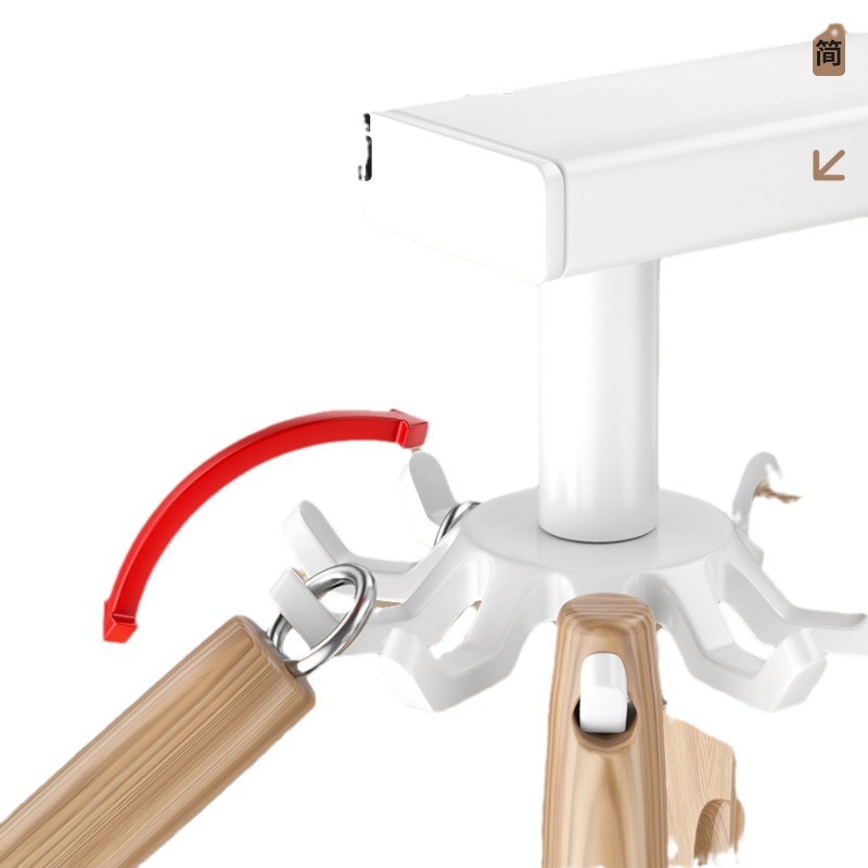 Cocina gancho giratorio multifuncional estante de almacenamiento montado en la pared espátula estante de almacenamiento cuchara pala rack ponche-rack libre