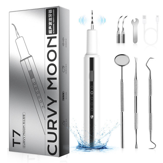 Moon Curved Ultrasonic Dental Cleaner Source Factory Cross-border Electric Dental Cleaner to Remove Dental Calculi Oral Cleaning