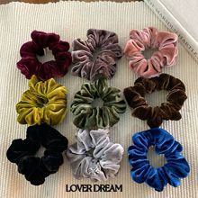 韩国秋冬金丝绒大肠圈简约高级感头绳发圈发绳红色大肠发圈发饰女