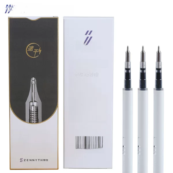Zanshi 0.5mm black double bead CS head quick-drying original core-replacing push pen universal replacement carbon black refill