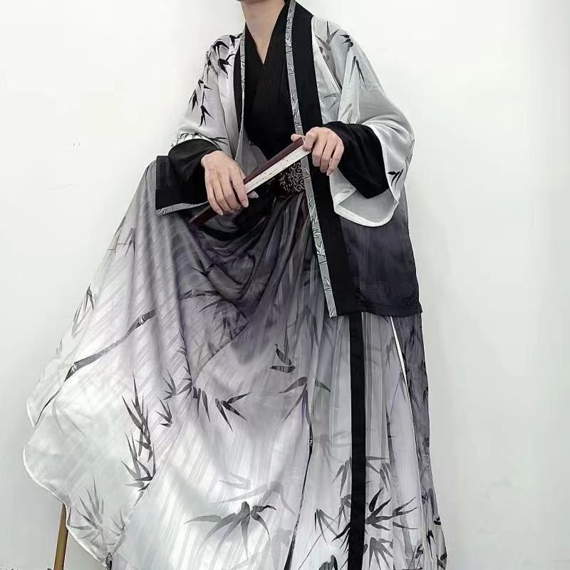 New Style Ink Bamboo Super Fairy Hanfu Male Wei Jin Students Daily Martial Arts Chinese Style Ink Printing Performance Ancient Costume Hanfu New Style Ink Bamboo Super Fairy Hanfu Male Wei Jin Students Daily Martial Arts Chinese Style Ink Printing Performance Ancient Costume Hanfu