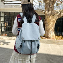 亏本清仓捡漏批发 初中生双肩包少女学院风纯色轻便旅行书包女