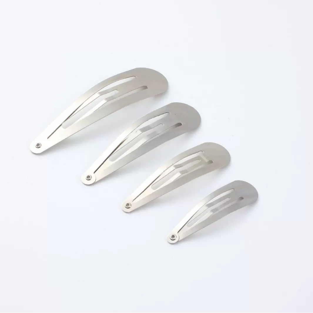 加厚水滴BB夹 金属椭圆发卡金银黑色diy头饰配件手工材料发夹批发