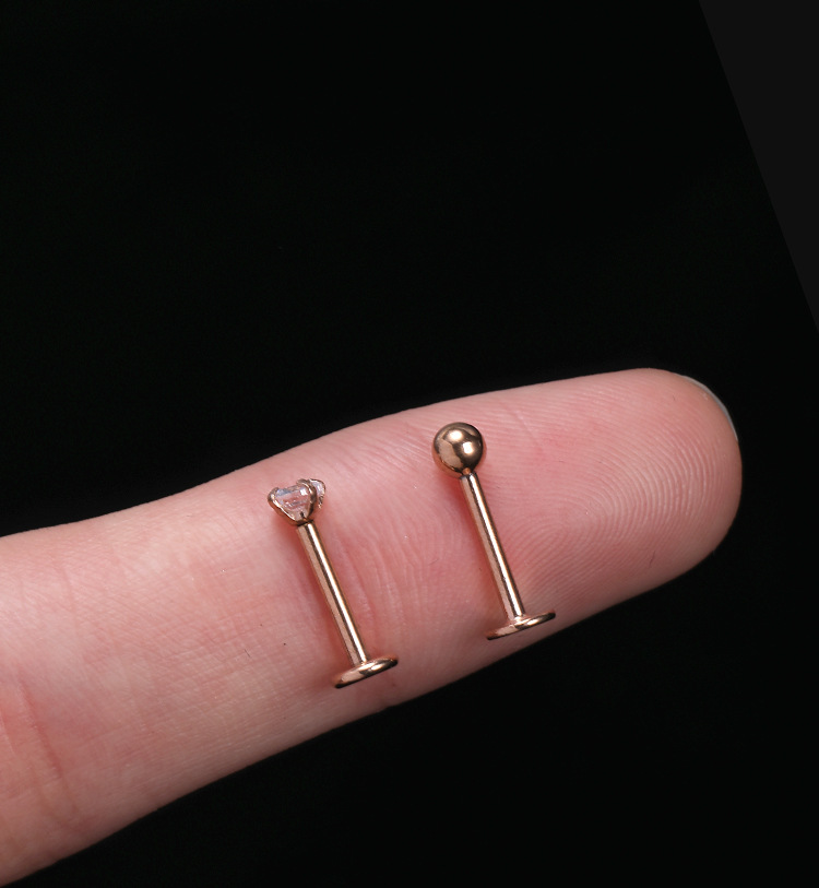 Amazon New Combination Stainless Steel Fake Nose Ring Nose Stud Personality Inner Teeth Lip Nail Invisible Eyebrow Nail Piercing Jewelry detail image 12