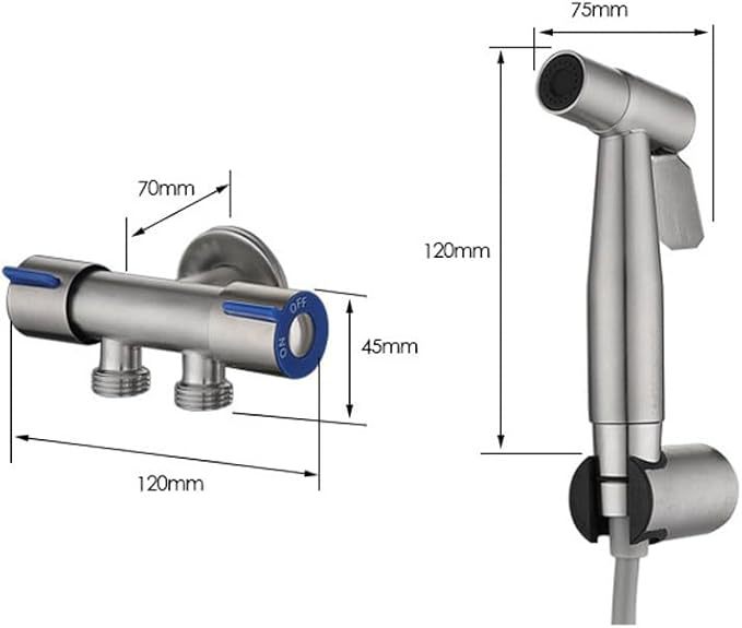 Cross-border wholesale of 304 stainless steel bathroom toilet spray guns, high-pressure flushing spray guns, feminine washers, toilet companion covers Item Picture