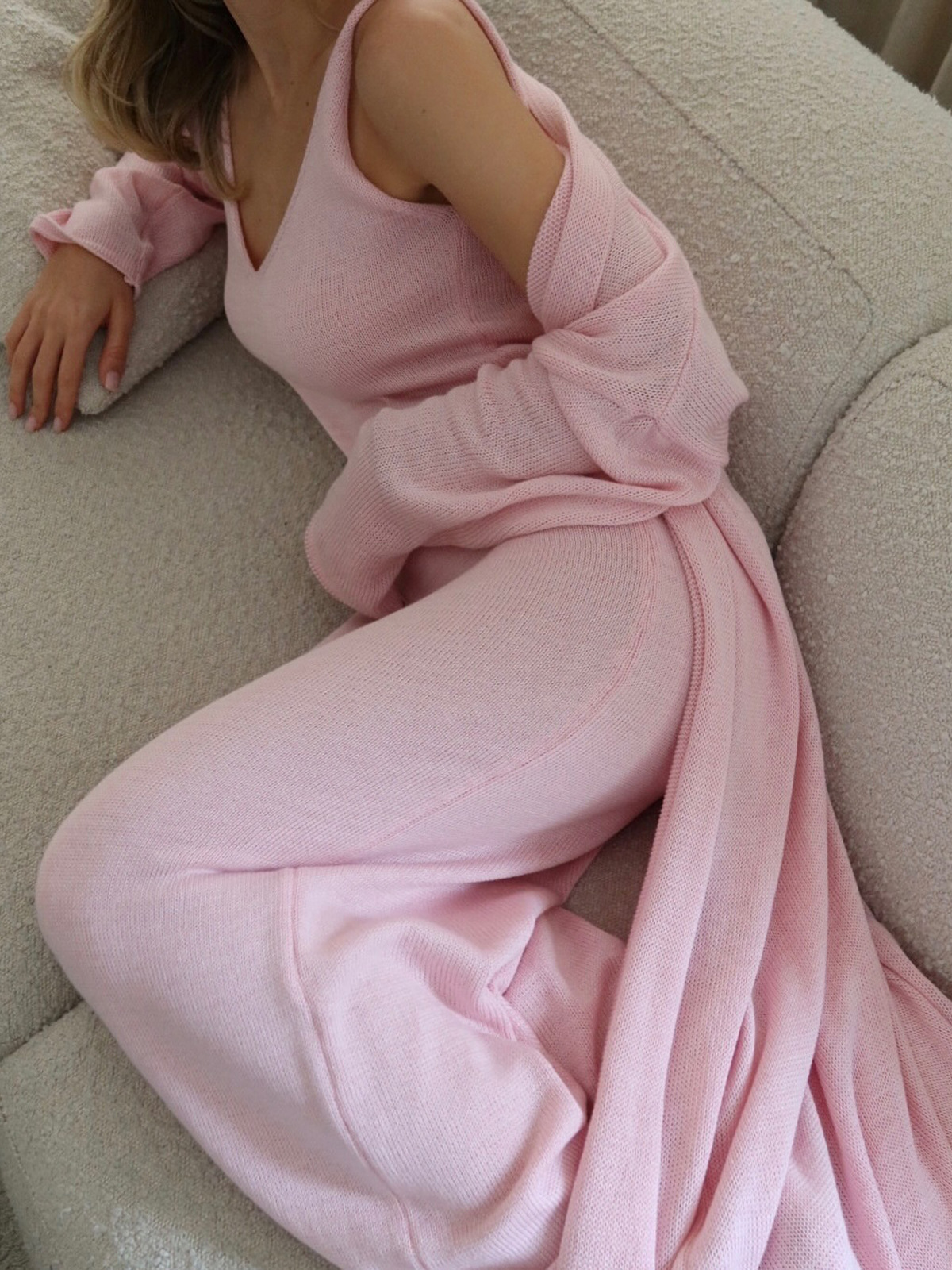 Autumn fashionable solid color elegant cotton knitted long skirt