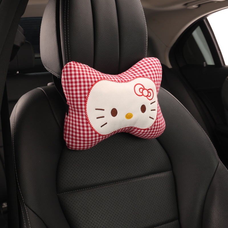 Creative In-Car Neck Pillow, Car Headrest Pillow for Women, Cute Kt Neck Support Pillow for Car Seat