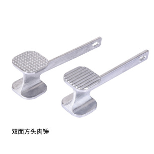 Household Kitchen Tools Aluminum Alloy Double-Sided Meat Hammer Loose Meat Hammer Round Hammer Tender Meat Hammer Hotel Steak Tendon Breaker