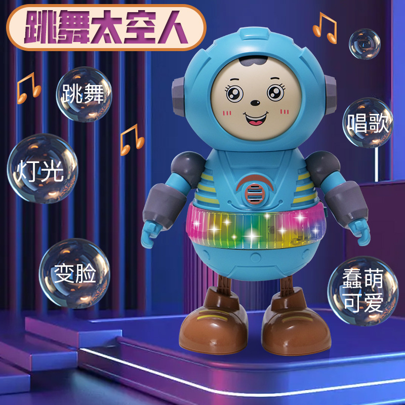 Canto eléctrico y baile astronauta divertido cambio de cara swing espacio robot juguetes educativos para niños